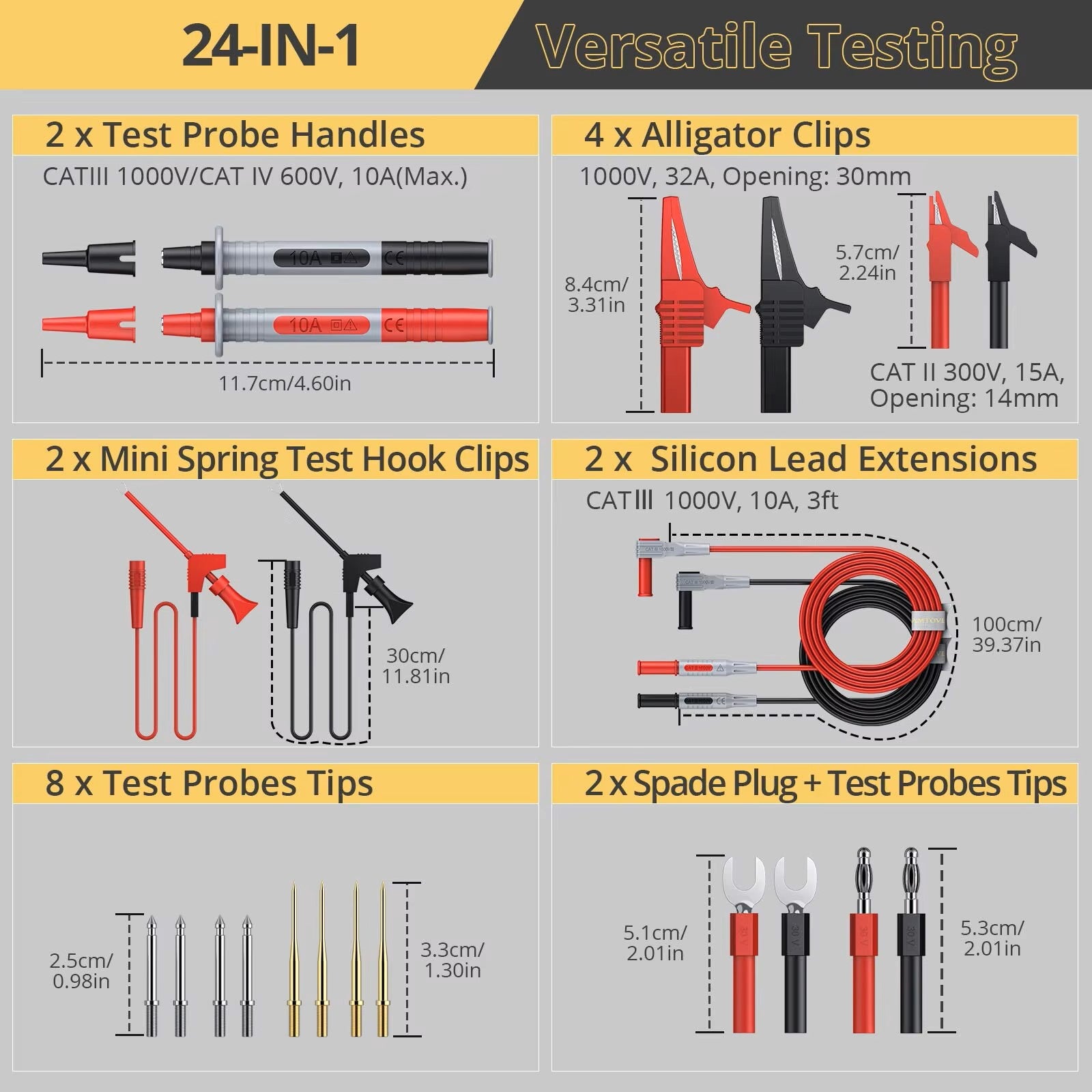 24 Piece Multimeter Test Lead Set InStore Ltd 24 piece multimeter test lead set instore ltd