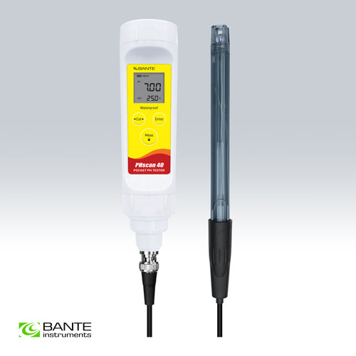 Bante PHscan40 pH Tester - Compatible with BNC Electrodes