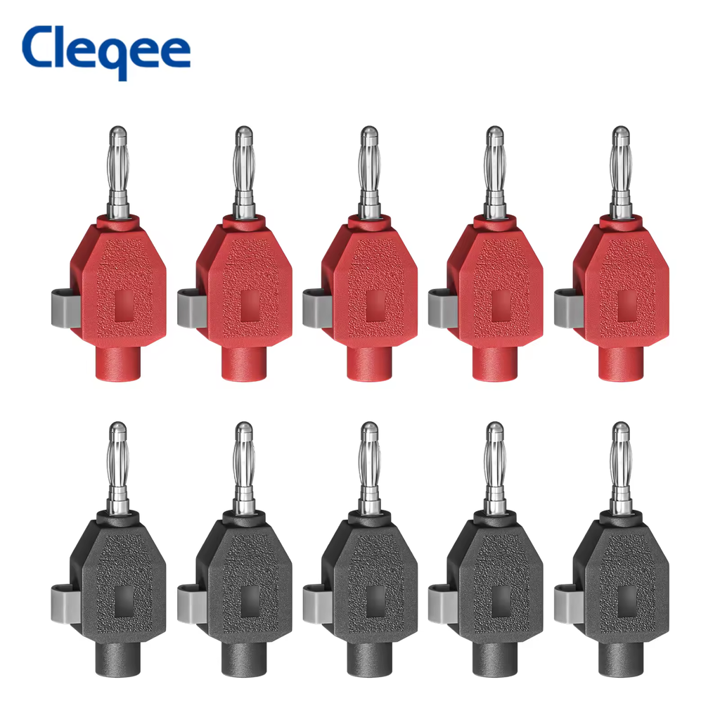 Cleqee P10067 Quick-Press 4mm Banana Connectors