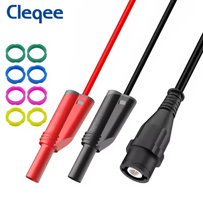 Cleqee P1204 - BNC Male to Safety Banana Plug Test Lead 1.2m