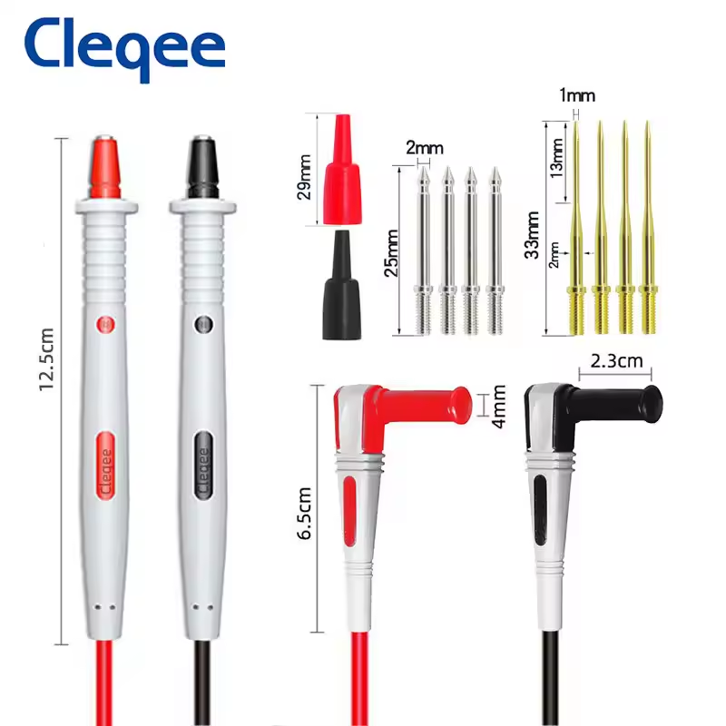 Cleqee P1503 Multimeter Test Leads with Replaceable Probe Tips