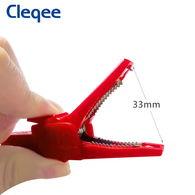 Cleqee P2003 - Heavy Duty Safety Alligator Clips CATIII 1000V 32A