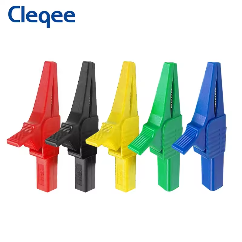 Cleqee P2003 - Heavy Duty Safety Alligator Clips CATIII 1000V 32A