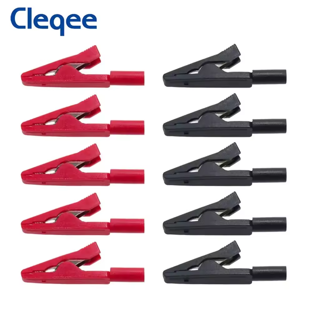 Cleqee P2009 Alligator Clip Adaptors for Multimeter Probes (300V/10A)