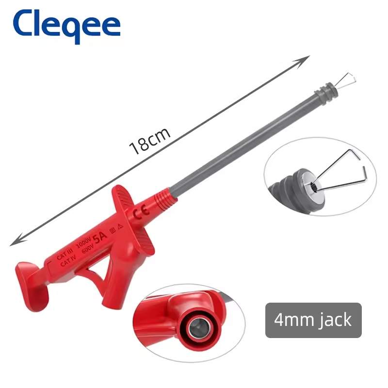 Cleqee P30042 Multifunctional Insulated Quick Test Hook Clip Set