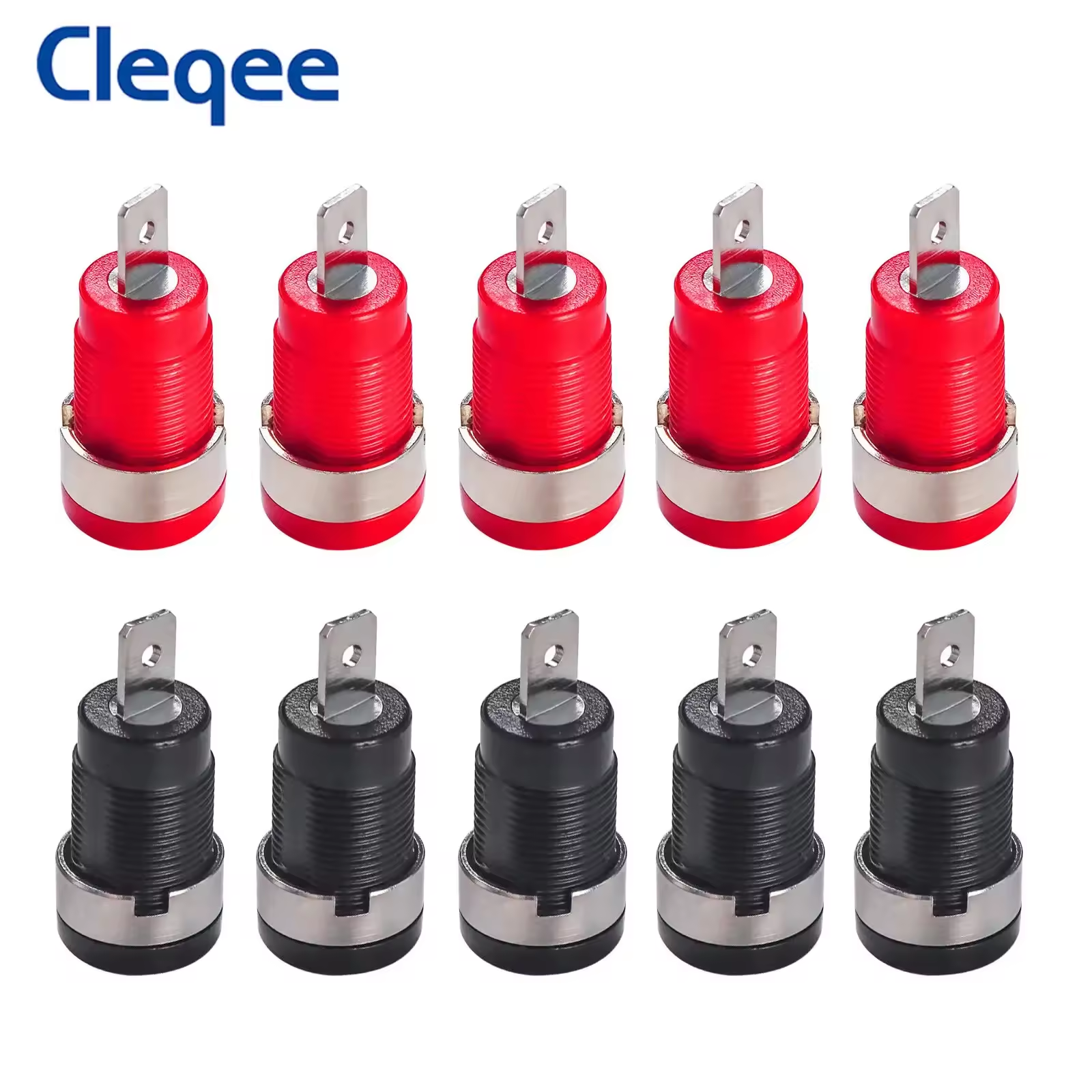 Cleqee P3007 Panel Mount 4mm Banana Socket | ABS 600V 32A