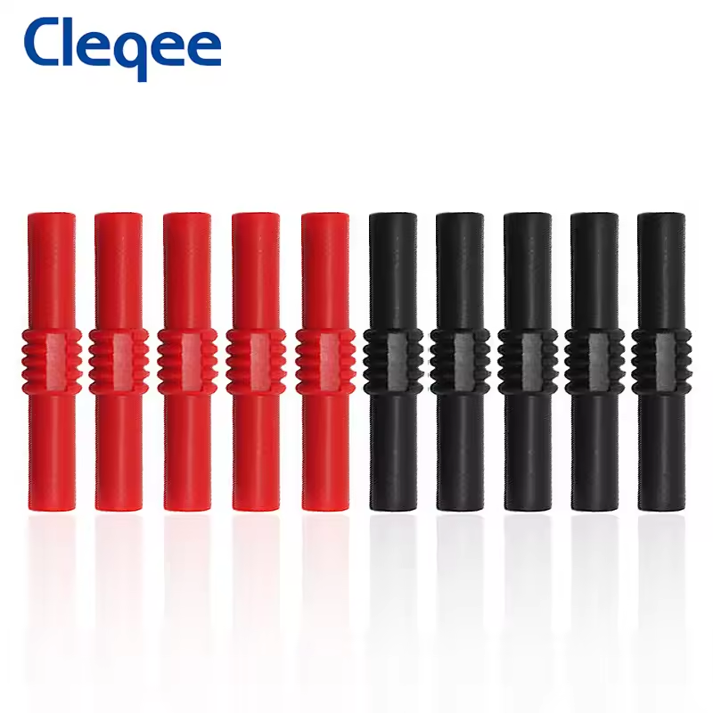 Cleqee P7023 4mm Banana Plug Coupler (Female to Female) - 10 Pack