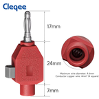 Cleqee P10067 Quick-Press 4mm Banana Connectors