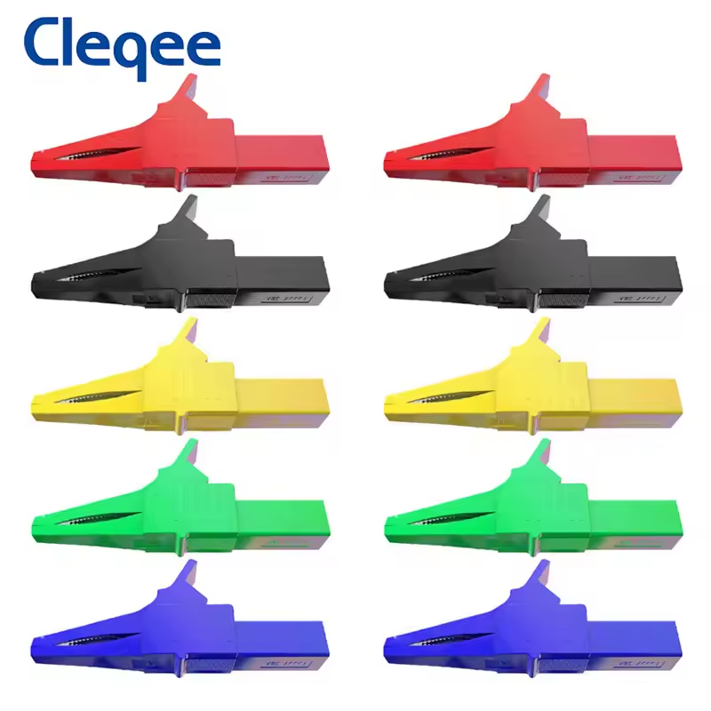 Cleqee P2003 - Heavy Duty Safety Alligator Clips CATIII 1000V 32A