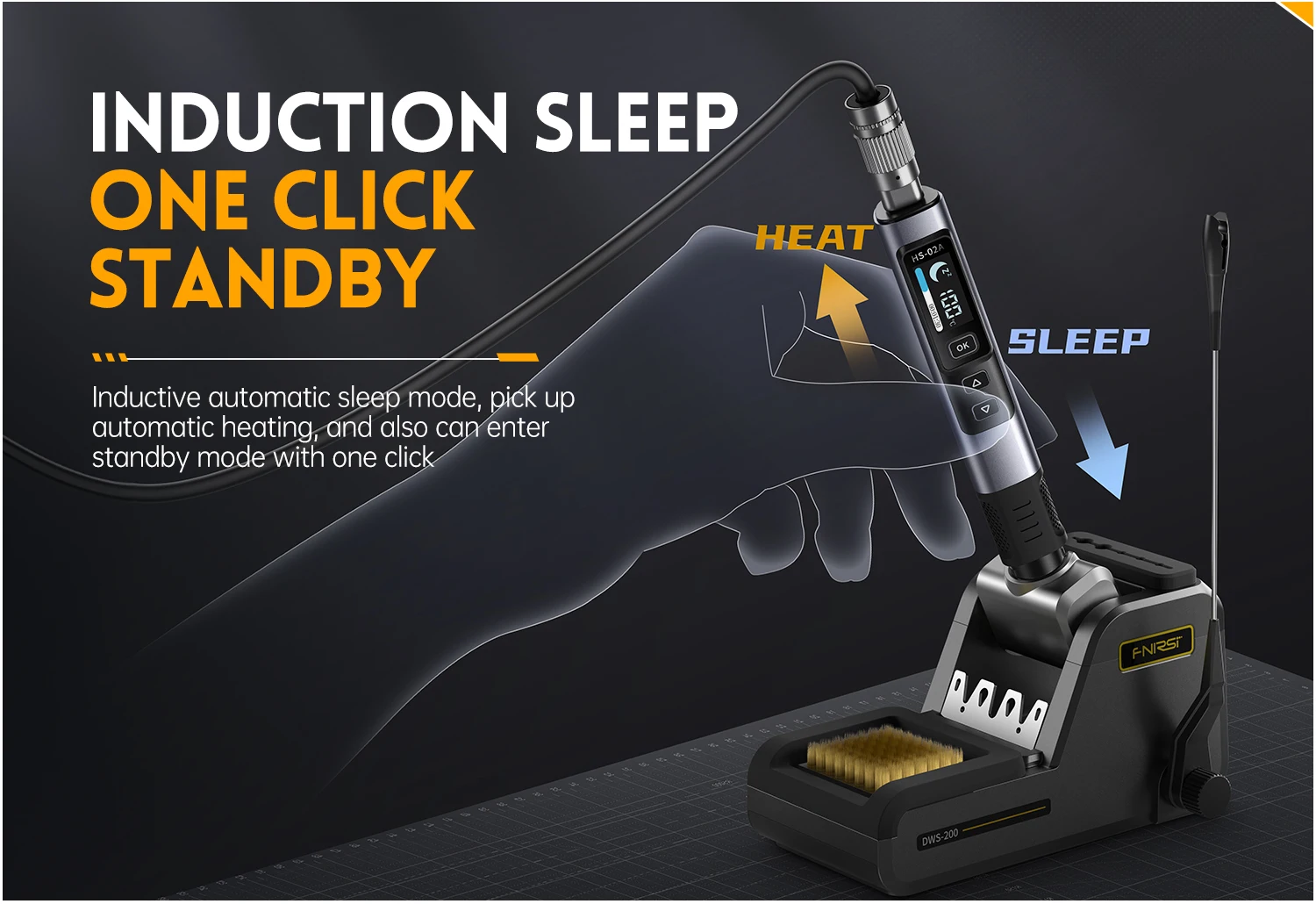 Fnirsi HS02 Soldering Iron - USB C/DC Powered