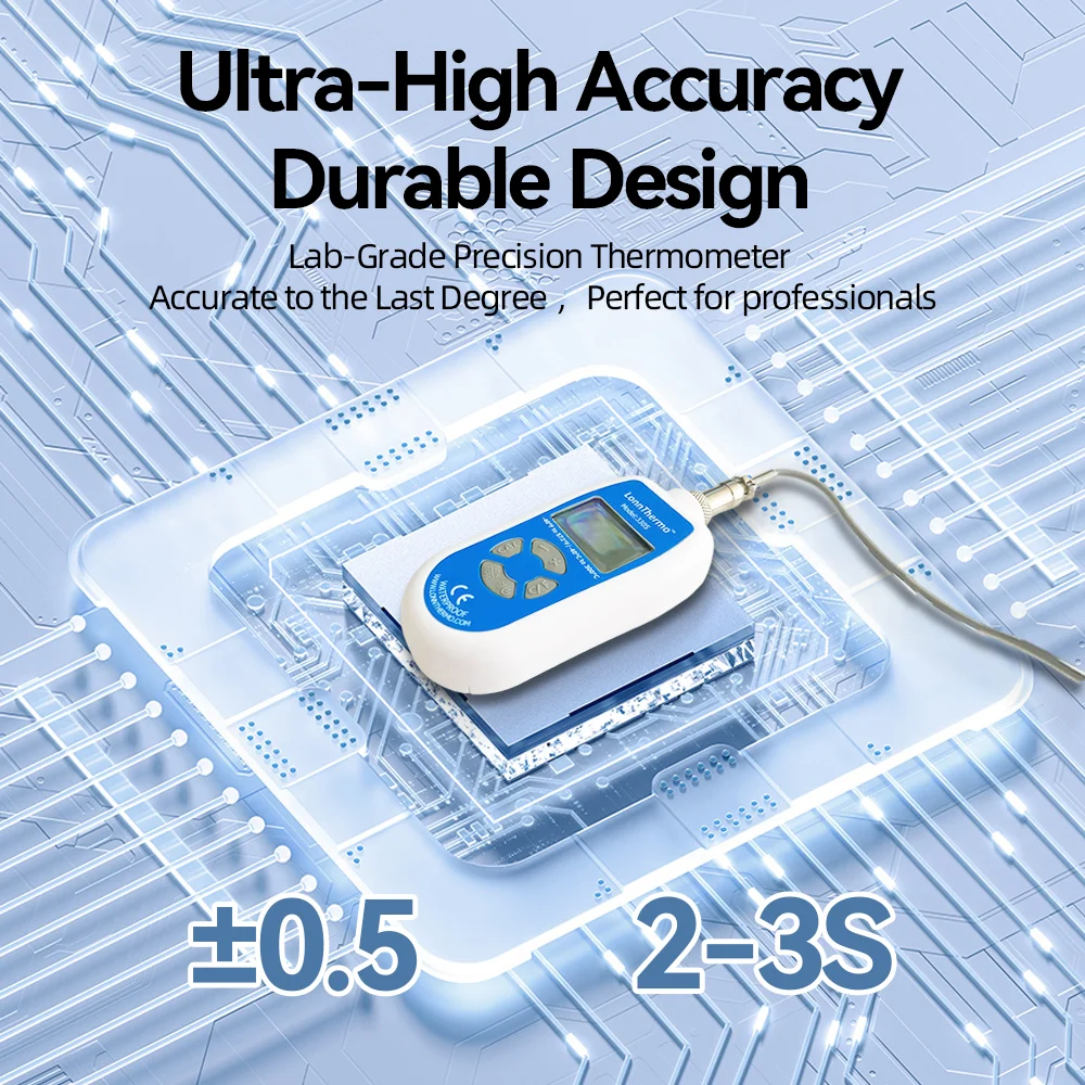 WENMEICE LDT-3305 Digital Lab Thermometer with External Probe