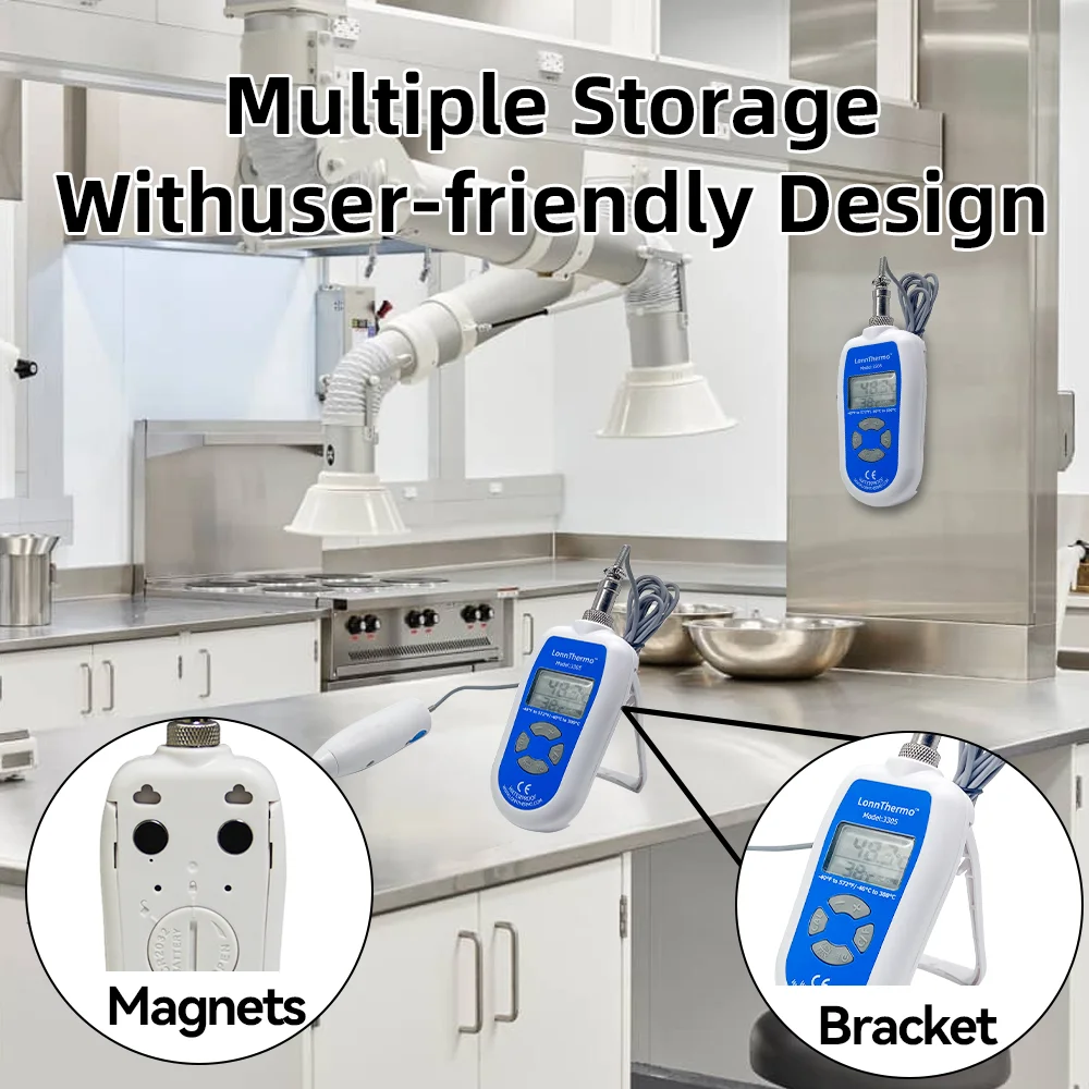 WENMEICE LDT-3305 Digital Lab Thermometer with External Probe