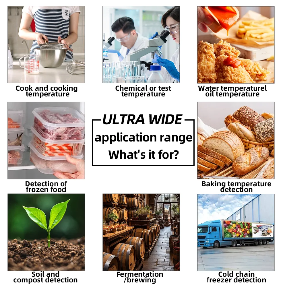 WENMEICE LDT-3305 Digital Lab Thermometer with External Probe