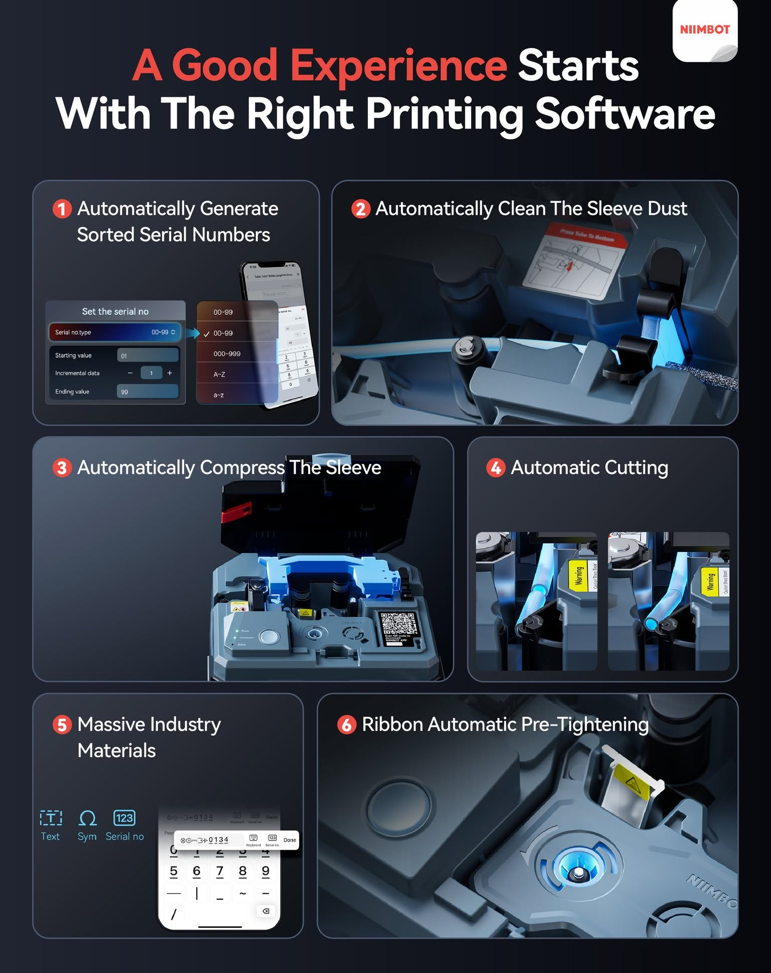 Niimbot C1 Portable Smart Wire Label Printer
