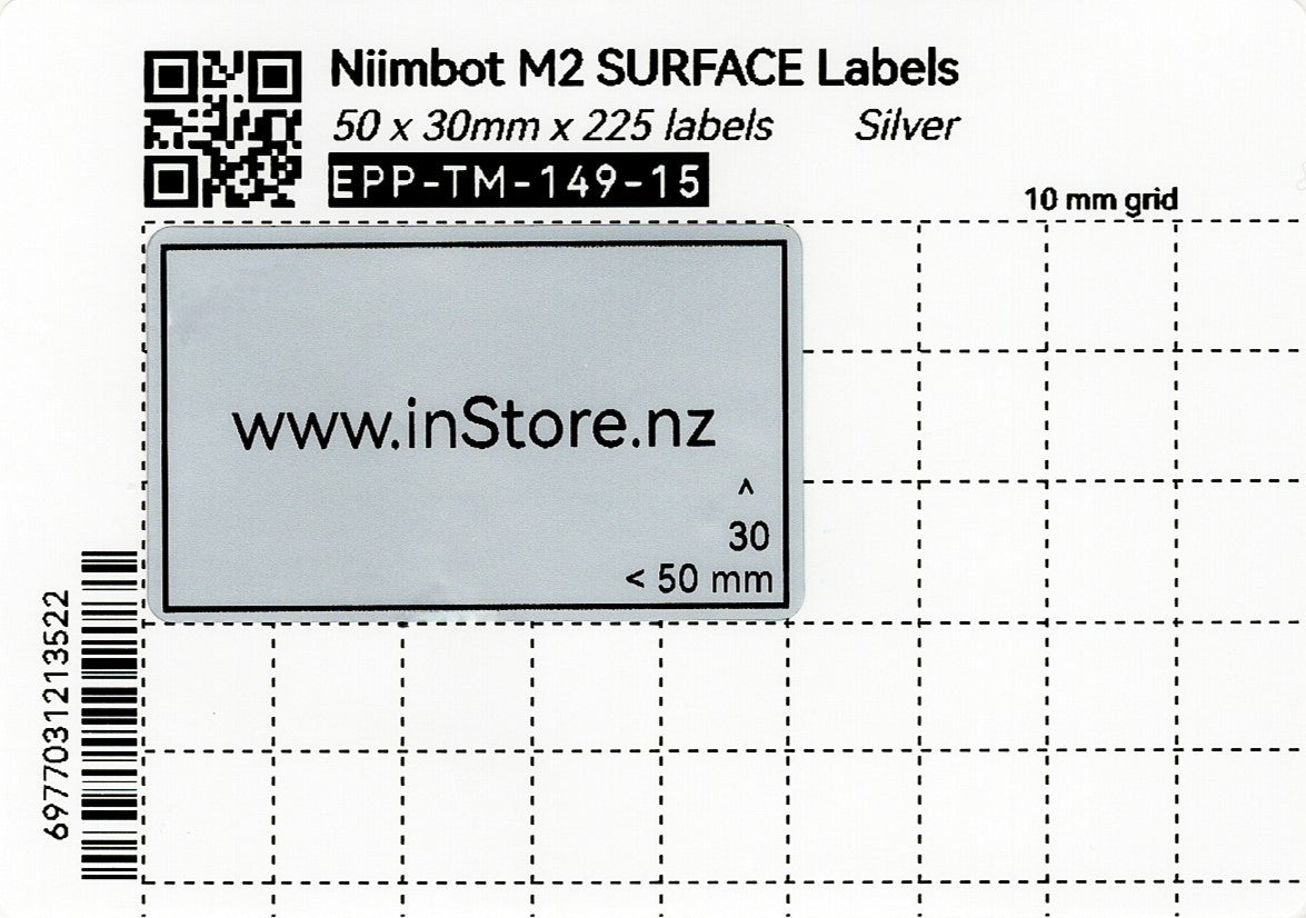 Nimbot Label Sizes Niimbot M2 STANDARD Labels – inStore Ltd