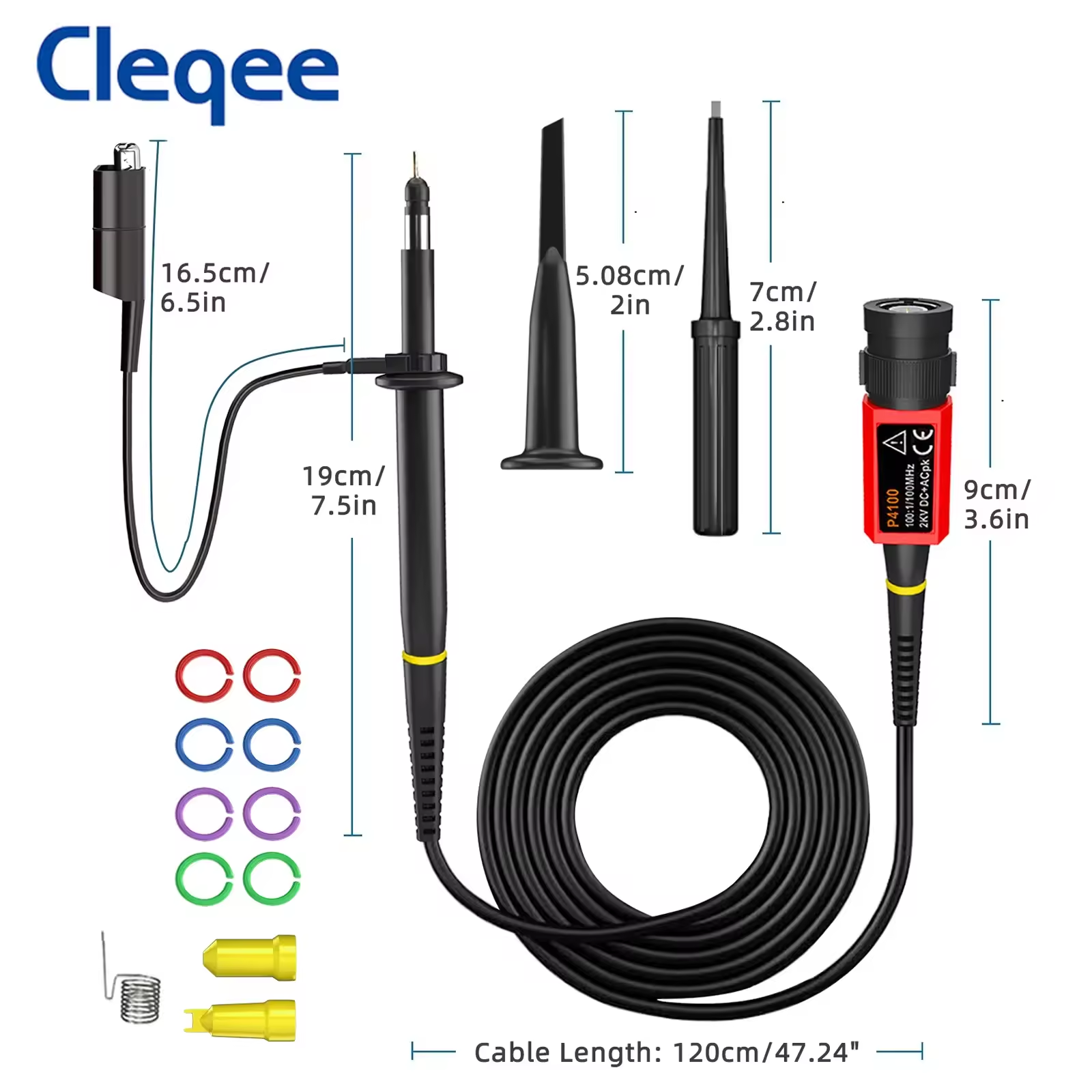 Cleqee P4100 High Voltage Oscilloscope Probe (100:1)