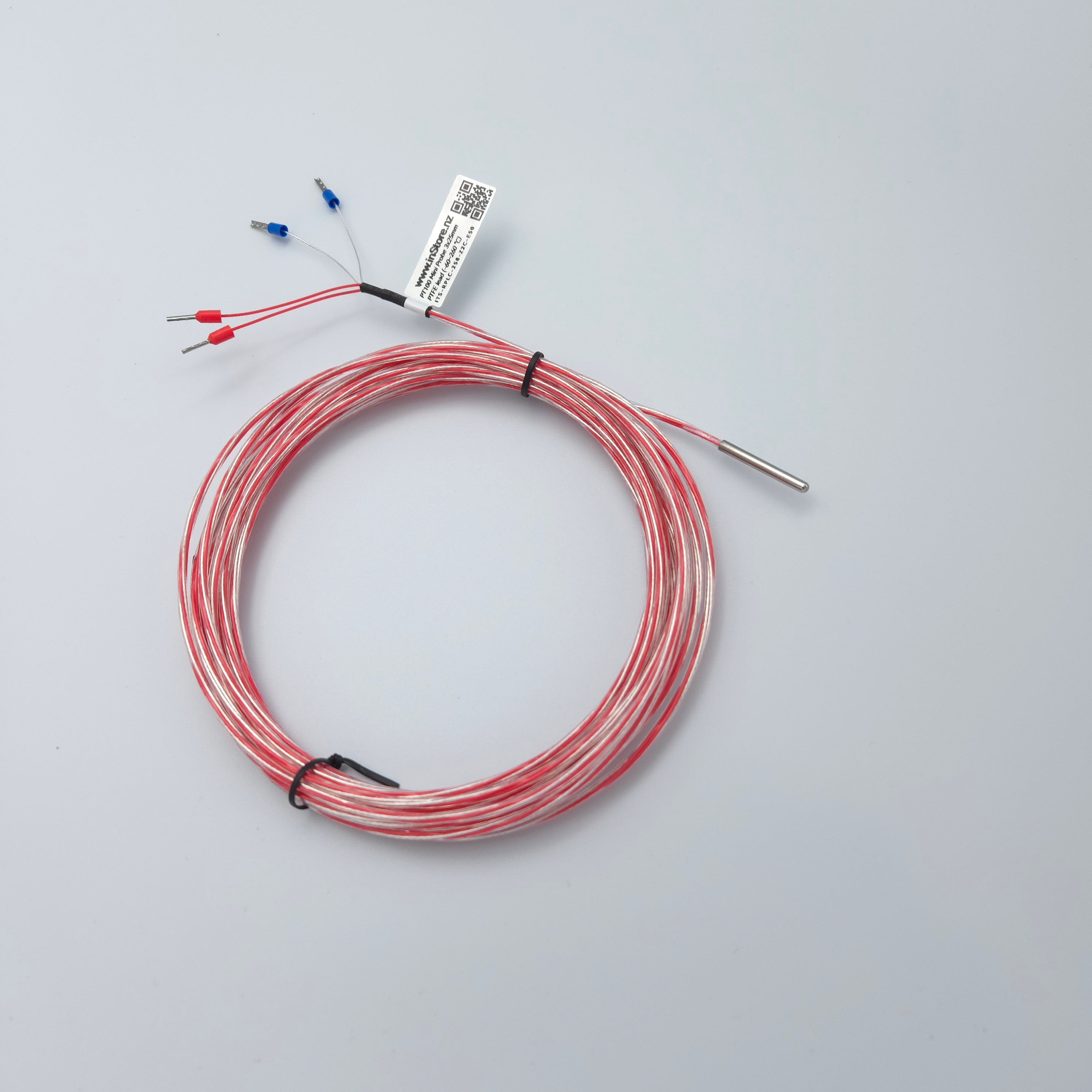 PT100 Miniature Probe 3x25mm with PTFE lead [-60...260°C]