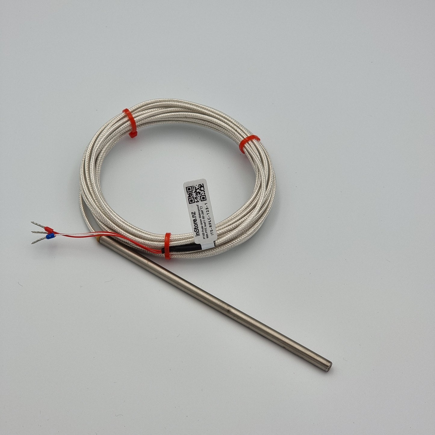 PT100 Probe 6mm Waterproof with PTFE lead [-50...260°C]