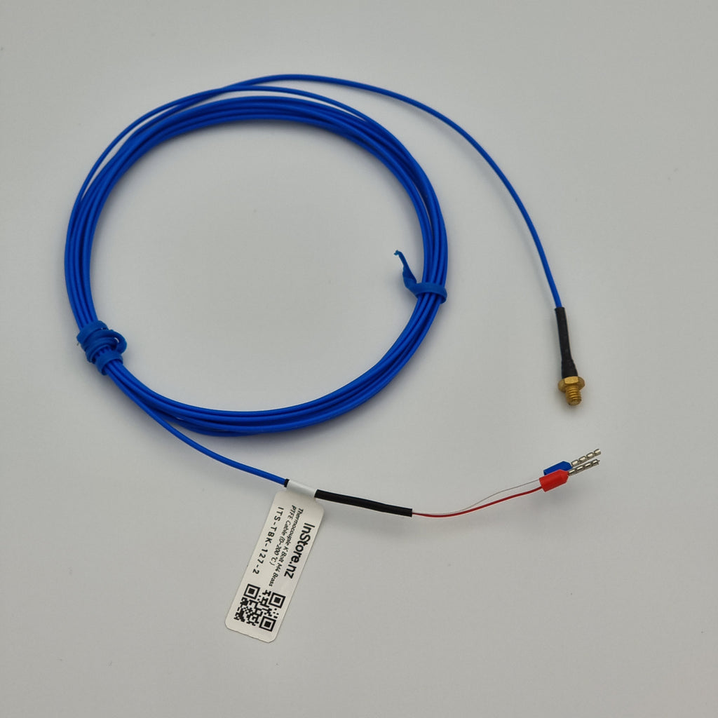 Thermocouple K Bolt M4 Brass PTFE Cable [0...200°C]